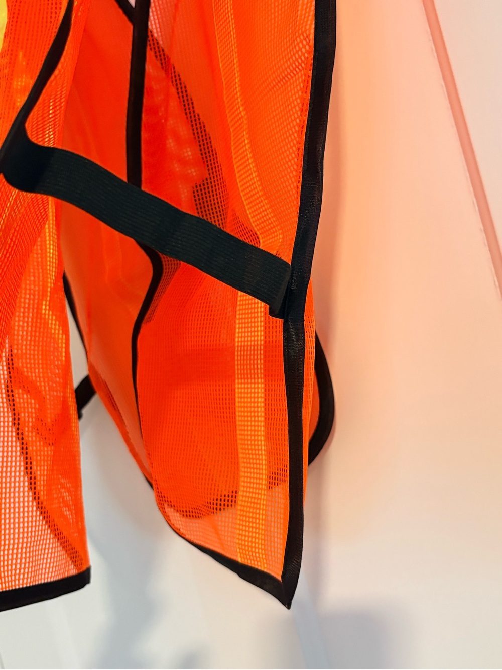 Hi-Vis Orange Safety Vest Costume with Reflective Stripes Cross Walk - Picture 4 of 4